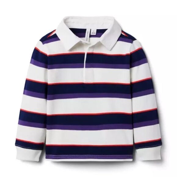 Janie and Jack Striped Rugby Shirt Merchant Marine Stripe 2T NWT - Picture 1 of 4